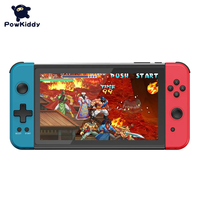 Powikiddy X70 7-Inch HD Mini for Wi-Fi Handheld Game Console with 3500mAh Battery and Type-C Charging for PS1/MD Games