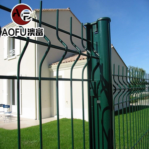 Tam giác phong cách sắt Zn + PVC 3D Bảng điều chỉnh hàng rào 6 mét dây lưới kích thước 100*50 mét màu xanh lá cây RAL 6005 sử dụng cho cổng hàng rào - Product Image 6