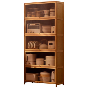 Estante de almacenamiento multifuncional para cocina, organizador de utensilios de cocina, aparador para comedor, gabinete de piso de varios niveles. - Product Image 5