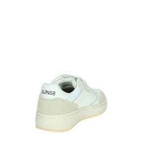 Zapatillas Deportivas para Niños Sun68 Blancas Z35348K con Cierre de Velcro, Zapatos de Lona Modernos - Product Image 3