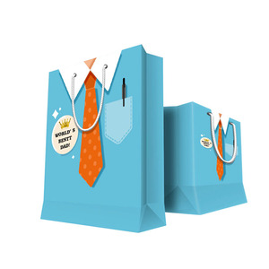 Bolsa <span class=keywords><strong>de</strong></span> regalo <span class=keywords><strong>de</strong></span> papel <span class=keywords><strong>para</strong></span> compras con logo impreso <span class=keywords><strong>para</strong></span> cumpleaños, boda, <span class=keywords><strong>día</strong></span> del padre - Product Image 2