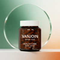 Bouteilles de 250 ml en verre dépoli de luxe pour emballage de pilules et vitamines, pots mats pour compléments alimentaires avec boîte