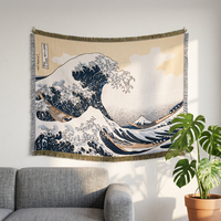 Jeté de canapé en jacquard tissé vintage européen, écologique, toutes saisons, drap de lit décoratif en fil de coton pour
