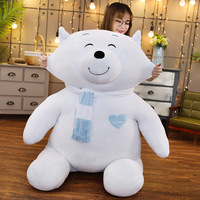 Mainan beruang kutub Super lembut boneka beruang bantal tidur boneka kain hadiah ulang tahun Natal