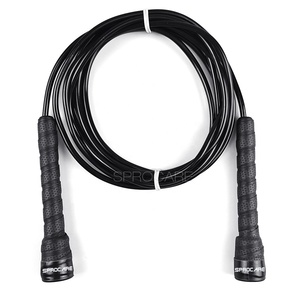 <span class=keywords><strong>Corde</strong></span> de vitesse réglable de 3.1m, <span class=keywords><strong>corde</strong></span> en <span class=keywords><strong>vinyle</strong></span> de 5mm d'épaisseur, poignée avec bande en caoutchouc robuste, idéale pour l'entraînement en double dessous et la boxe. - Product Image 2