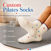 Chaussettes de yoga  antidérapantes et  Chaussettes d'entraînement Pilates souples et respirantes pour femmes avec adhérence