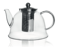 Théières en verre résistant à la chaleur domestique Offre Spéciale théières en verre borosilicaté transparent avec couvercle et passoire en plastique
