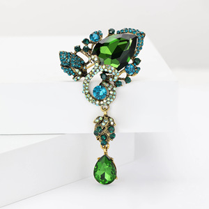 Broches de Cristal Elegantes y Lujosos, Accesorios de Alta Gama para Trajes de Mujer, Flor para el Pecho, Broches de Diamantes de Imitación para Damas - Product Image 2