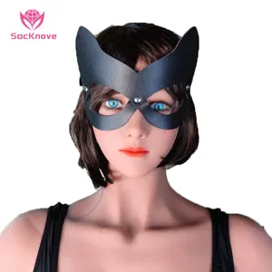 SacKnove 50156 eşcinsel kadınlar yeni Bdsm seks oyuncakları Bunny cadılar bayramı parti tavşan kulak körü körüne deri esaret göz yüz maskesi