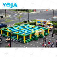 Jeu de labyrinthe d'obstacles gonflable en PVC 1000D certifié CE pour enfants et adultes, taille personnalisable, parc d'aventure en plein air