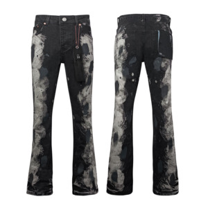 Jeans de marque de luxe de qualité supérieure, jeans en denim déchiré stretch hip-hop, streetwear, jeans <span class=keywords><strong>trompette</strong></span> pour hommes - Product Image 3