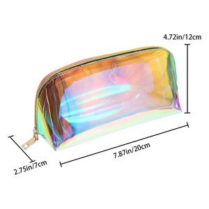 Wholesale Price Shell-Shaped Pvc Laser Cosmetic Holographic Tpu Toiletry Storage Ziplock Bag With Logo - Product Image 2
