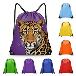 Sac <span class=keywords><strong>de</strong></span> sport en polyester <span class=keywords><strong>de</strong></span> haute qualité Ujoy Gift avec cordon <span class=keywords><strong>de</strong></span> serrage, imperméable, logo personnalisé, promotionnel, grand sac <span class=keywords><strong>de</strong></span> fitness - Product Image 1