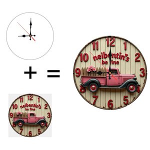 Round Wooden <b>Wall</b> <b>Clock</b> 25x25Cm <b>Silent</b> Non Ticking Home Decor <b>Clock</b> - Product Image 6