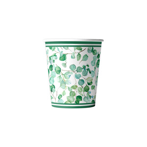 Ensemble de fournitures de fête à thème feuilles d'eucalyptus, 80-100 pièces, vaisselle en plastique, décorations d'anniversaire, thème vert sauge - Product Image 5
