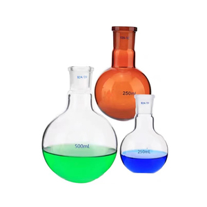 2024 nuevo matraz de vidrio de ebullición KRC con forma redonda laboratorio químico cuello largo 100ml - Product Image 2