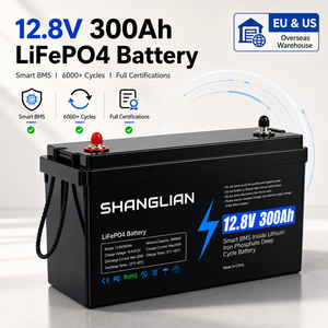 Batterie LiFePo4 12V 300Ah, pack de batteries rechargeables au lithium-ion, 6000 cycles, batterie de stockage solaire - Product Image 1