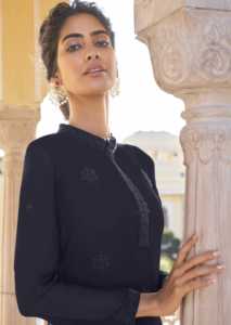 Indian and Pakistani Style Heavy Embroidery Sequence Work Salwar Kameez Suit <b>Kurti</b> Pant Set <b>for</b> <b>Womens</b> with Dupatta - Product Image 2