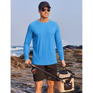 FOXA Chemise de bain à manches longues pour hommes UPF 50, légère, anti-humidité, protection solaire, chemise de pêche, couleur unie - Product Image 3