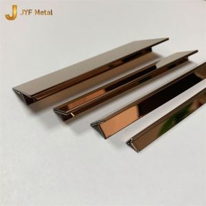 LL352 Factory Made PVD Rose Gold Mirror T-Shaped Stainless Steel <b>Tile</b> Decorative Strip 314 Household Stainless Steel <b>Tiles</b> Trim - Product Image 5