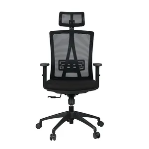 Grosir dukungan Lumbar eksekutif dapat disesuaikan sandaran kepala direktur guru Mesh kursi kantor ergonomis