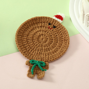 Sous-verres tissés à la main, tapis pour tasses à thé, coussinets isolants pour tasses d'eau de bureau, produits au crochet finis - Product Image 5