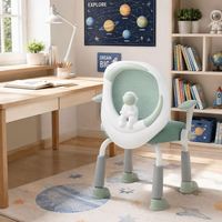 Chaise de bureau en maille plastique durable au design moderne avec accoudoirs rembourrés en PP pour la maison, l'école, la chambre et le salon