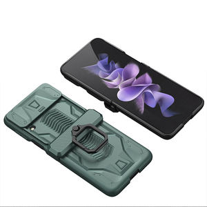 <span class=keywords><strong>Flip</strong></span> 4G Inclusive Protection Fenêtre Couverture Aimant Charnière Boîte étui avec Anneau Robuste Dur PC Couverture pour <span class=keywords><strong>Samsung</strong></span> Galaxy Z <span class=keywords><strong>Flip</strong></span> 3 - Product Image 5