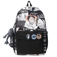 Tas Ransel Anime Trendy untuk Remaja Laki-laki Kapasitas Besar Gaya Jalanan Tas Sekolah Kasual Tas Laptop Travel Grosir
