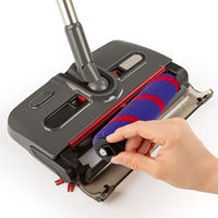 Brosse de sol sans fil 2026, 1 200 tr/min, avec lumière LED, système anti-poils pour poils d'animaux, tapis, carrelage, stratifié