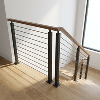 Prix de gros Garde-corps en acier inoxydable avec trous biseautés à 30 degrés pour poteaux d'escalier, balustrades de terrasse, escaliers à câbles, balcons et villas