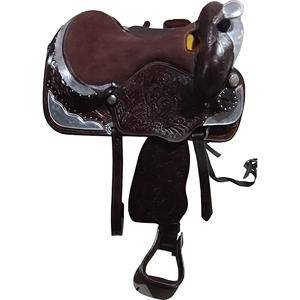 Selle Western en CUIR VÉRITABLE à VENDRE Marron FONCÉ DANS; 14 15 16 17 18 dollar 65 - Product Image 1