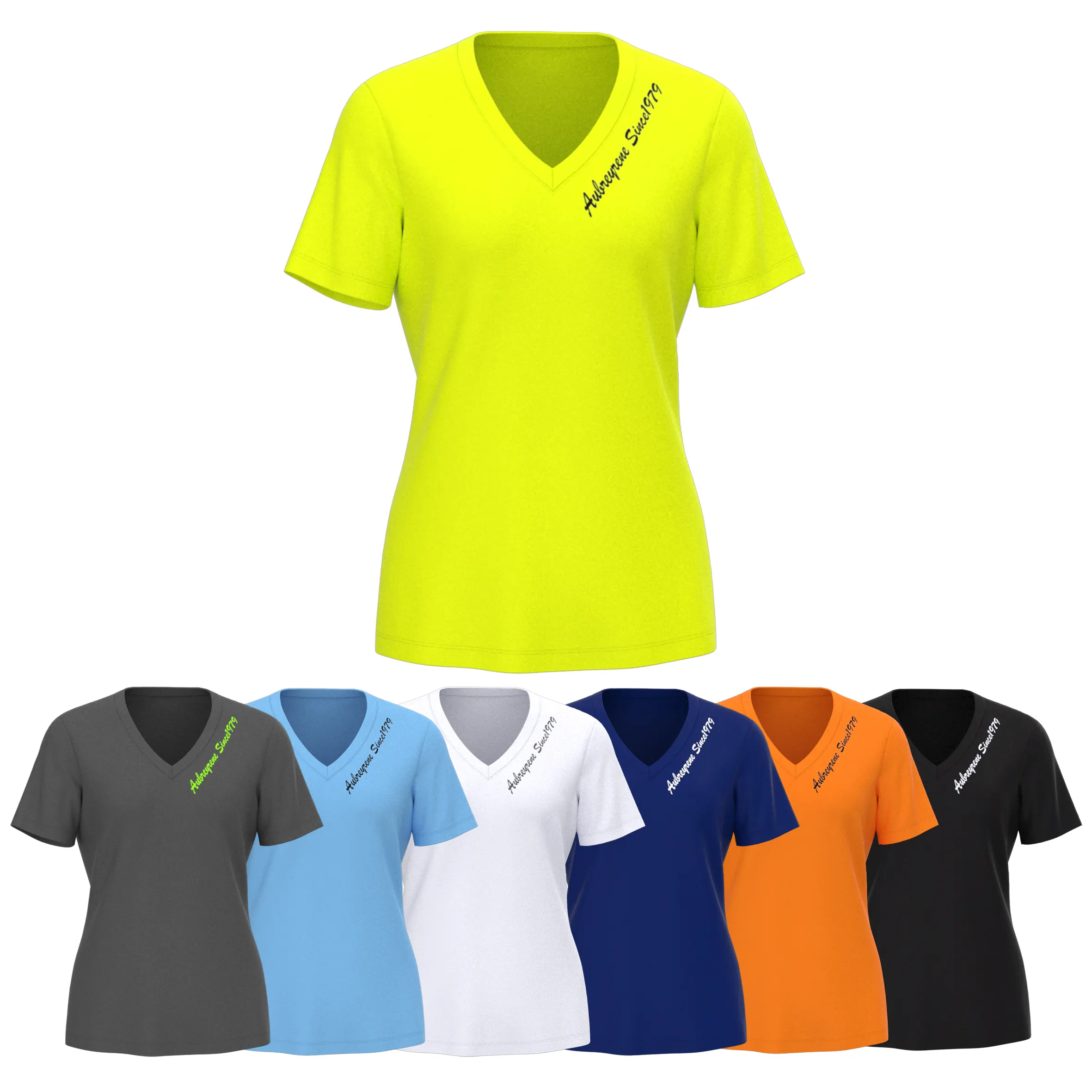 Fitness Fall Soft V-neck Custom Fitness Dry Fit Sport Running Gym Sleeves Shirt Women Polyester Sports Top T Shirt