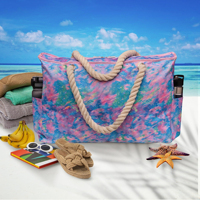 Grand sac de plage imperméable et anti-sable avec fermeture éclair, sac de piscine
