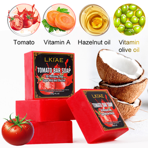 Jabón de Tomate LKIAE con <span class=keywords><strong>Glicerina</strong></span> <span class=keywords><strong>Vegetal</strong></span>, Vegano, <span class=keywords><strong>para</strong></span> el Cuidado de la Piel, Ultra Aclarante, Natural, Blanqueador <span class=keywords><strong>para</strong></span> Manchas Oscuras - Product Image 3