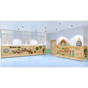 Venta al por mayor juegos de pared sensoriales interactivos preescolar personalizado de madera montado en la pared juguetes de vapor para niños