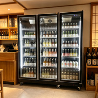 Réfrigérateur de bar double porte de haute qualité à froid ventilé pour boissons et vins