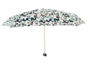 Guarda-chuva aberto manual impermeável com proteção uv, guarda-chuva de bolso com 5 dobras de 19 polegadas