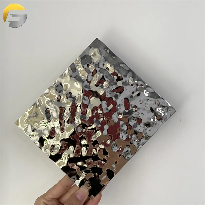 ZE180 Metal Plate Stamped Coated 304 Embossed Elevator Decoration Ripple Colour Price Color Super Stainless Steel Sheets