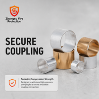 Anneau en aluminium professionnel pour tuyau d'incendie, 25 mm à 90 mm, embout de sertissage pour raccord de tuyau d'incendie, manchon d'accouplement, argent, or, OEM, ODM