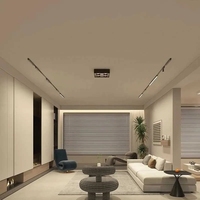Rail lumineux LED magnétique linéaire ultra-mince de 6 mm à montage en surface, design modulaire, 48 V, système d'éclairage sur rail magnétique
