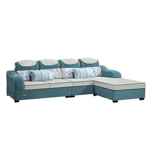 חדש עיצוב סלון ריהוט 3 מושבים אופנה בד ספה סטים מודרני ספה Cama L בצורת ספה מיטה