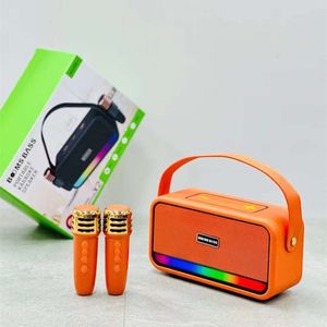 Xách Tay LED Nhấp Nháy Ánh Sáng Máy Karaoke M2206 + Retro Mini Micro Bluetooth Loa Ngoài Trời Cầm Tay Ca Hát Loa - Product Image 6