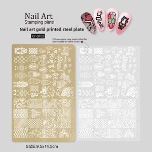 Plaques de stamping 3D pour ongles style chinois en acier inoxydable, motifs papillon, dentelle, fleur, serpent, bambou, outil écologique - Product Image 4