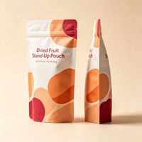 Pochette souple anti-graisse avec fermeture éclair, impression numérique personnalisée, logo, sac thermoscellable pour snacks cuits