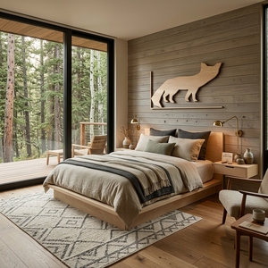 Una placa de pared de madera maciza con la forma de una silueta de zorro, la elección perfecta para una decoración inspirada en la naturaleza que combina encanto rústico. - Product Image 5