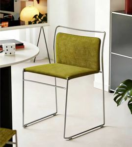 Silla de Comedor Minimalista Danesa de Diseño con un Toque de Alta Gama. Sillas Apilables para el Hogar y Sillas Lineales - Product Image 5