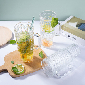 Vaso de Vidrio Transparente de 500ml con Asa para Bebidas Frías, <span class=keywords><strong>Cerveza</strong></span> y Jugos, Venta al Por Mayor - Product Image 2