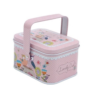 Hình chữ nhật Dã Ngoại tin có thể Cookie sô cô la Quà Tặng tin lưu trữ hộp kim loại bao bì với xử lý - Product Image 6