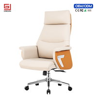 Chaise de bureau de direction en bois moderne de haute qualité avec coussin de style maille design ergonomique